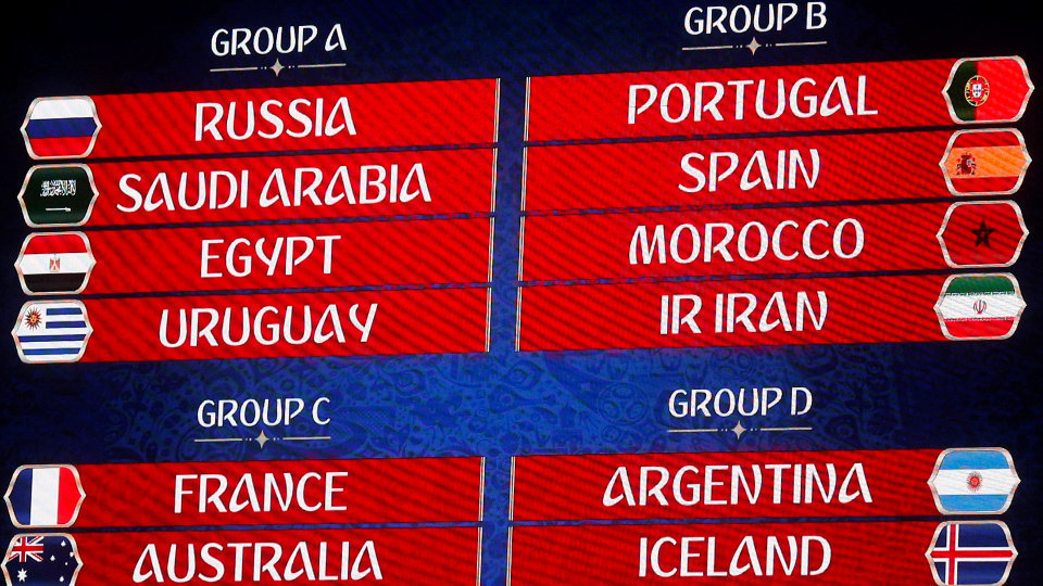 Grupos para el Mundial de Rusia.EFE