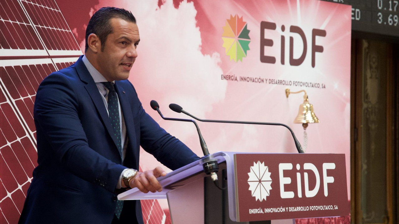 Fernando Romero, el fundador y CEO de EiDF en el debut de la compañía en el BME Growth en julio de 2021.EP