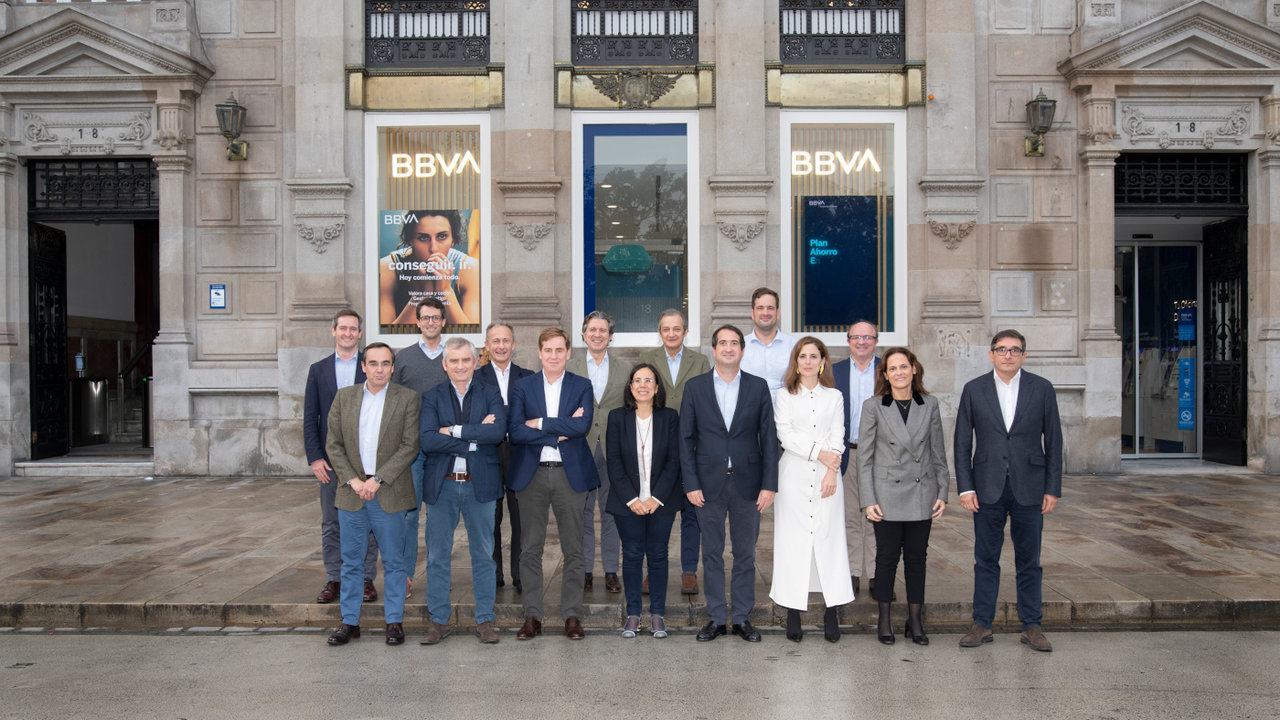 El comité de dirección del BBVA en A Coruña.EP