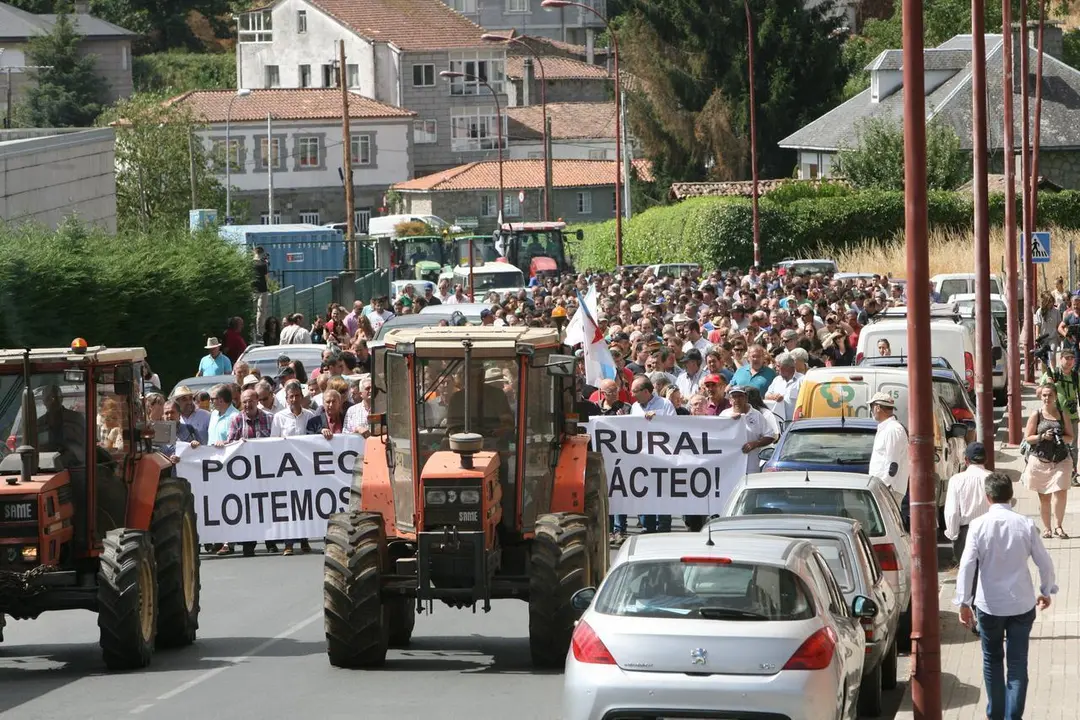 Imagen de archivo de una tractorada en Chantada