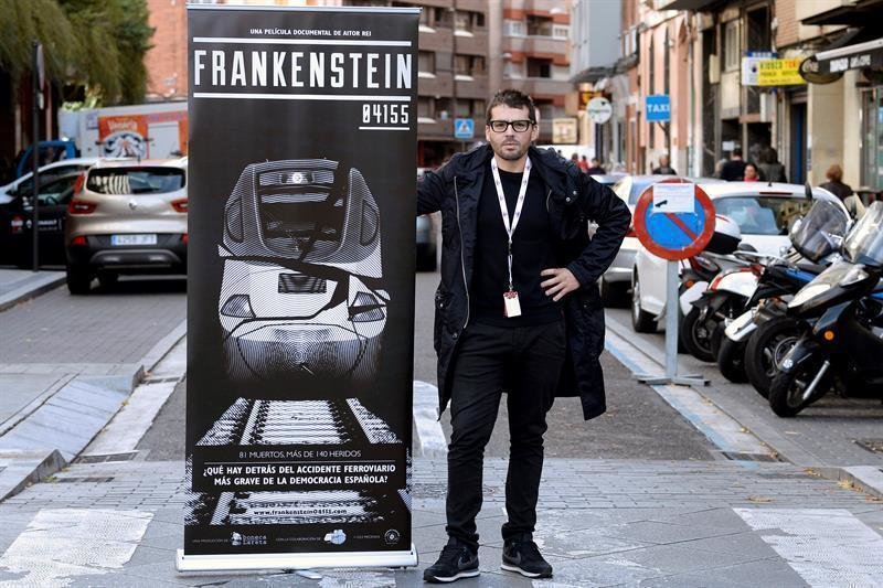 El realizador gallego, Aitor Rei, hoy en Valladolid donde ha presentado su documental "Frankestein 04155"