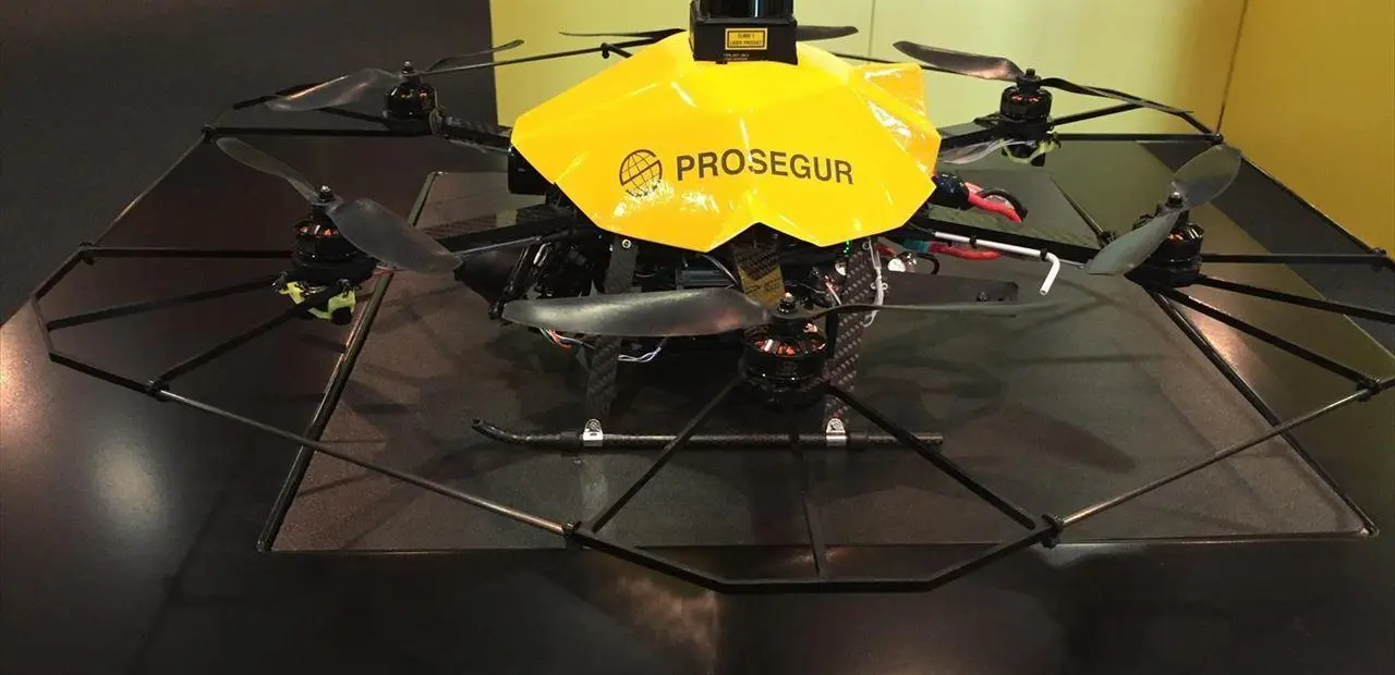 El dron fruto de la colaboración entre la UCD y Prosegur