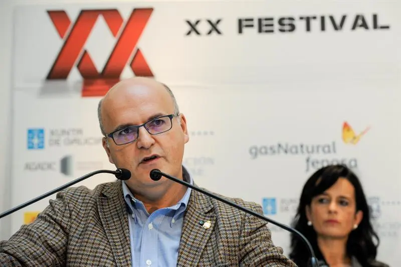 Manuel Baltar durante su intervención en la rueda de prensa ofrecida este lunes para presentar la programación oficial del Festival Internacional de Cine
