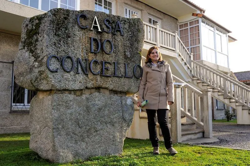 Asunción Morgade, ante la casa consistorial