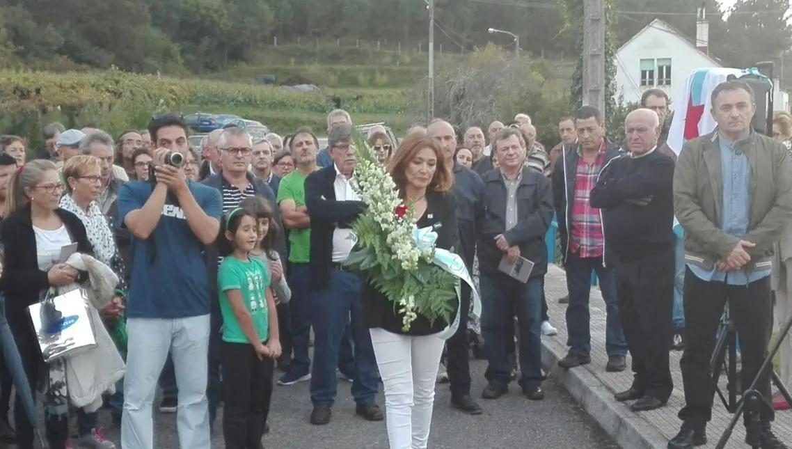 Un momento del homenaje