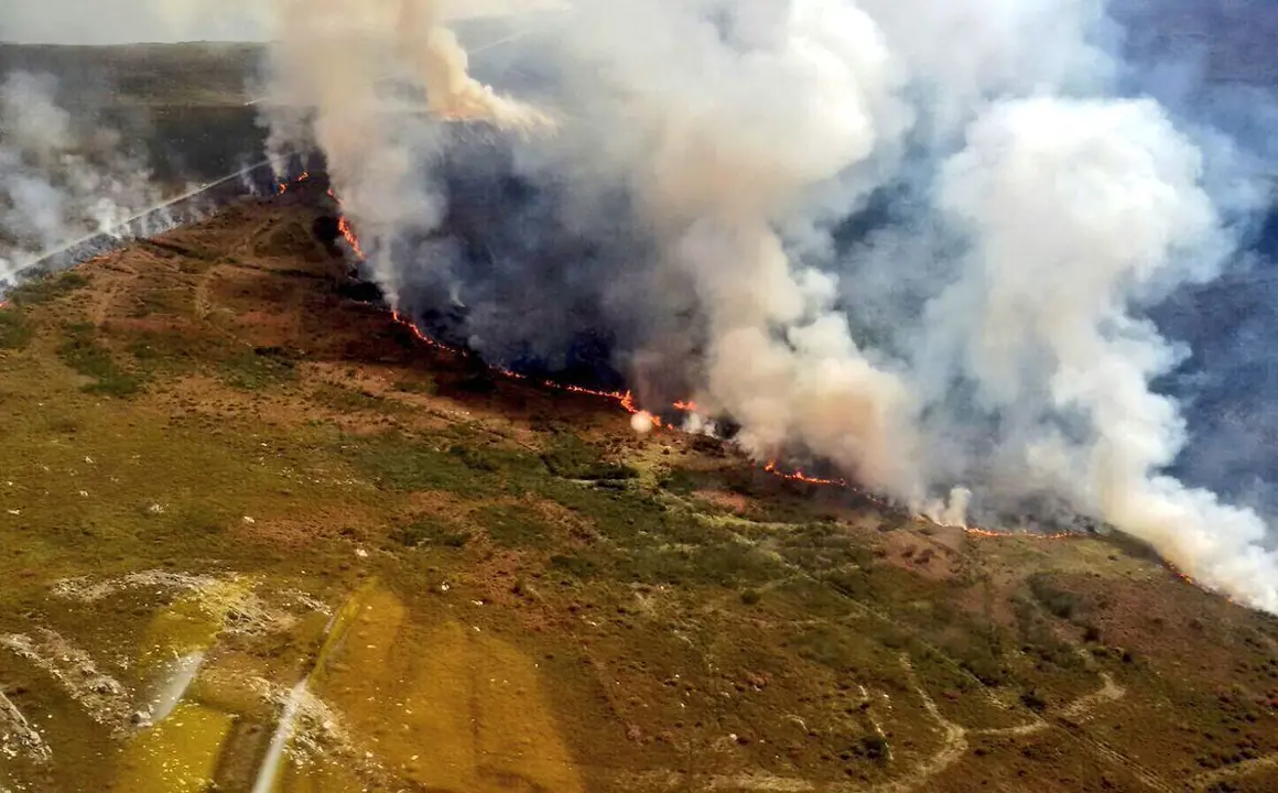 Incendio en Manzaneda