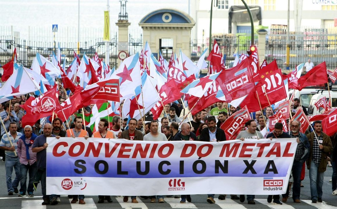 Manifestación del sector del metal de la provincia de A Coruña del pasado martes