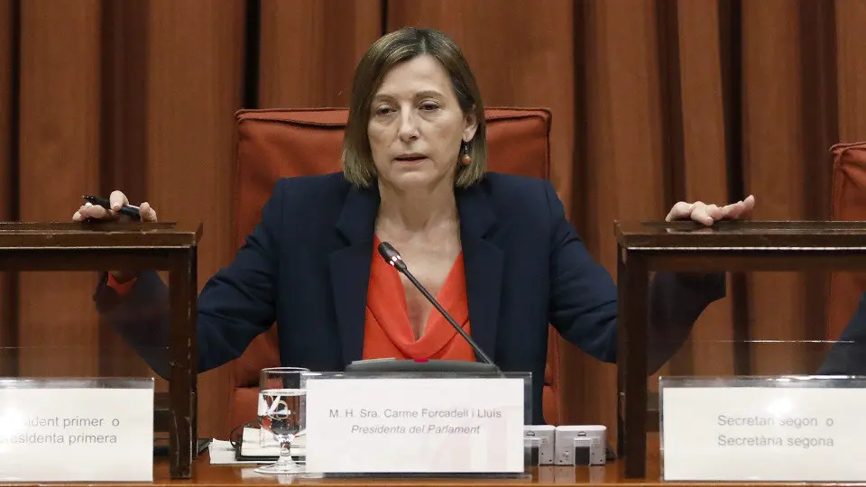 Carme Forcadell, en el Parlament