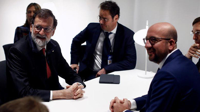 Mariano Rajoy y Charles Michel