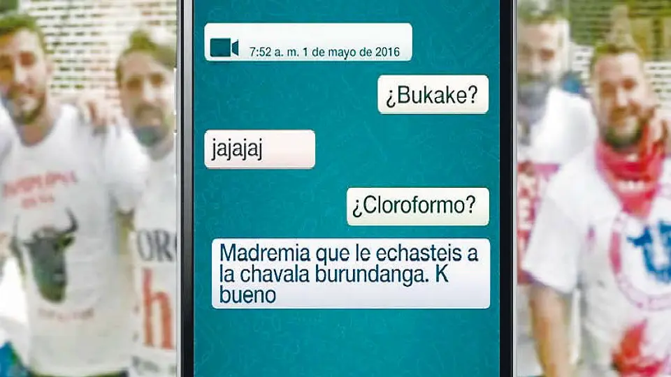 Algunos de los mensajes de La Manada