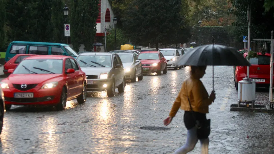 Un día de lluvia en Pontevedra. RAFA FARIÑA (ARCHIVO)