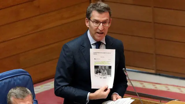 Alberto Núñez Feijóo, en el Parlamento. XOÁN REY