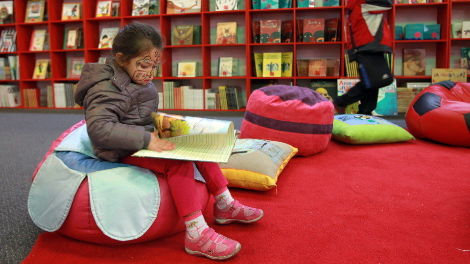 Una niña lee un libro. AEP