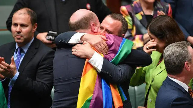 Celebración en el Parlamento australiano. MICK TSIKAS