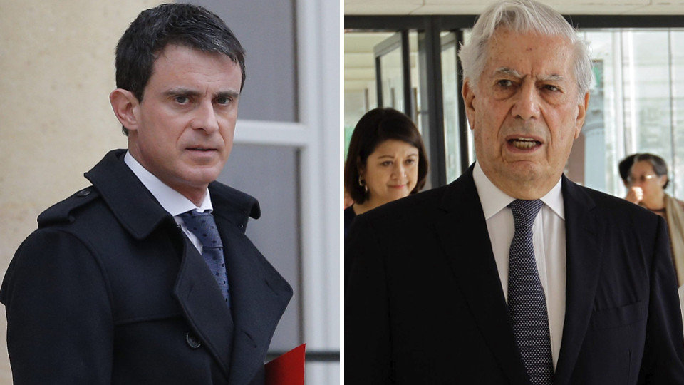 Manuel Valls (izquierda) y Mario Vargas Llosa. EP
