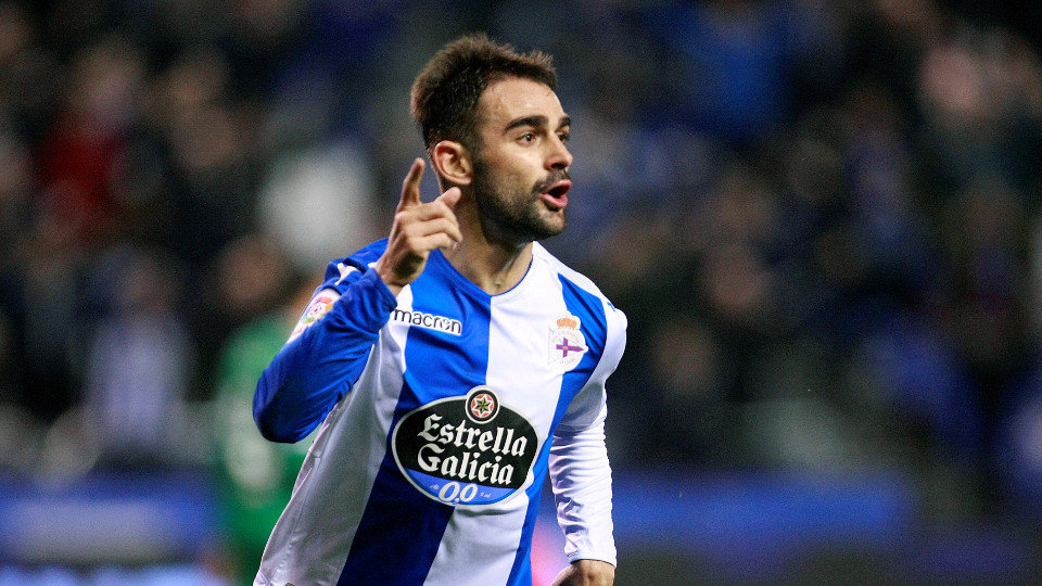 Adrián López celebra su gol marcado ante el Leganés. CABALAR (EFE)