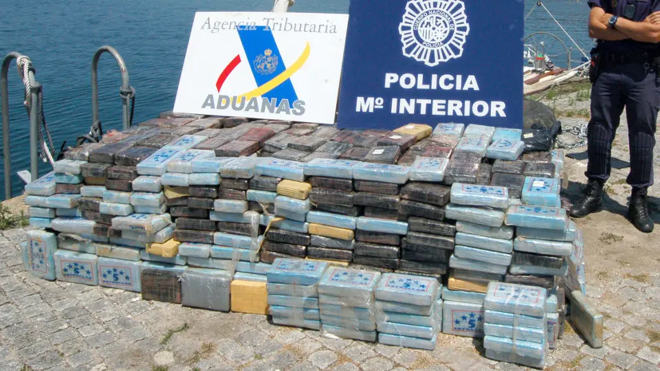 Droga incautada en una operación en las Rías Baixas.