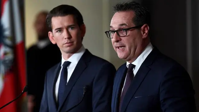 Sebastian Kurz y Heinz-Christian Strache. CHRISTIAN BRUNA (EFE)