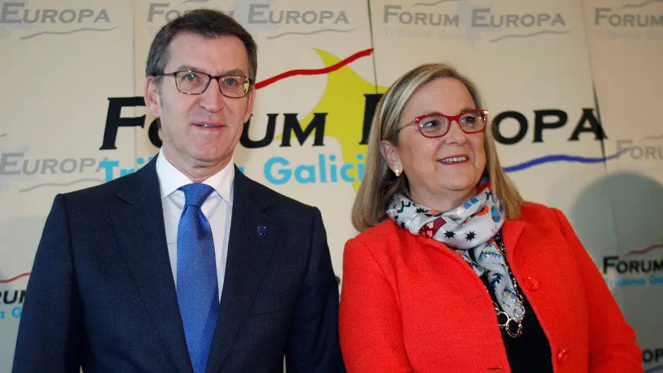 Irene Garrido y Alberto Núñez Feijóo. SALVADOR SAS (EFE)