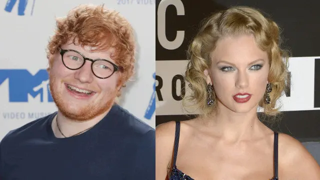 Ed Sheeran y Taylor Swift. AEP