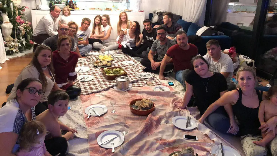 Cena de Navidad de Fabio Coentrao.TWITTER