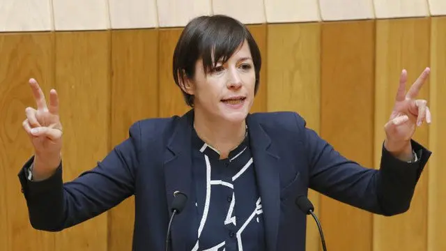 La portavoz del BNG, Ana Pontón, durante su intervención en un pleno del Parlamento de Galicia. ADP