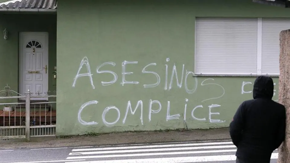 Casa del Chicle con las amenazas. LAVANDEIRA JR. (EFE)