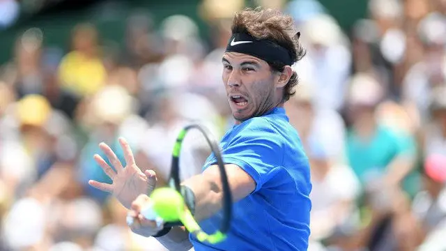 Rafael Nadal, en el Torneo Kooyong Classic Tennis en Melbourne. JULIAN SMITH