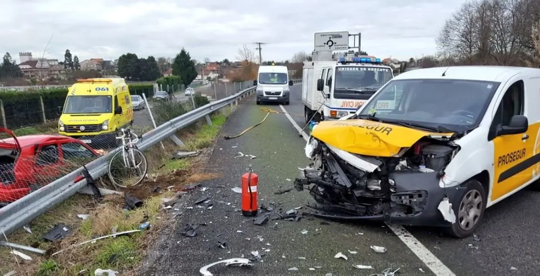 La zona tras el suceso. Emerxencia Cambados