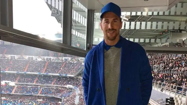 Sergio Ramos y su 'outfit'. INSTAGRAM