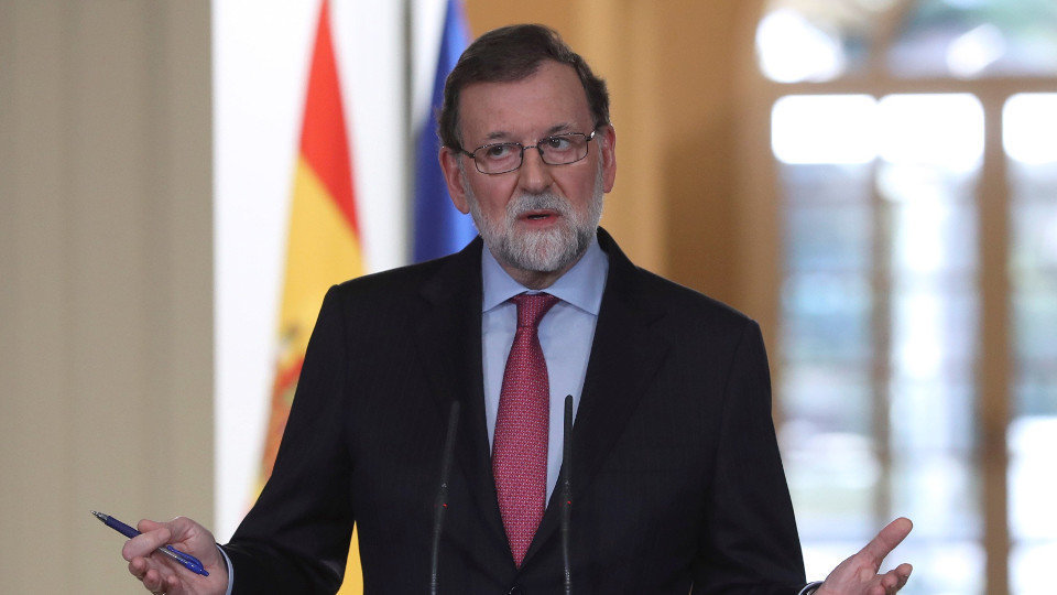 El presidente del Gobierno, Mariano Rajoy, durante la rueda de prensa posterior a la reunión del Consejo de Ministros. BALLESTEROS (EFE)