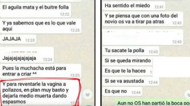 Recortes de los grupos de Whatsapp investigados. EP