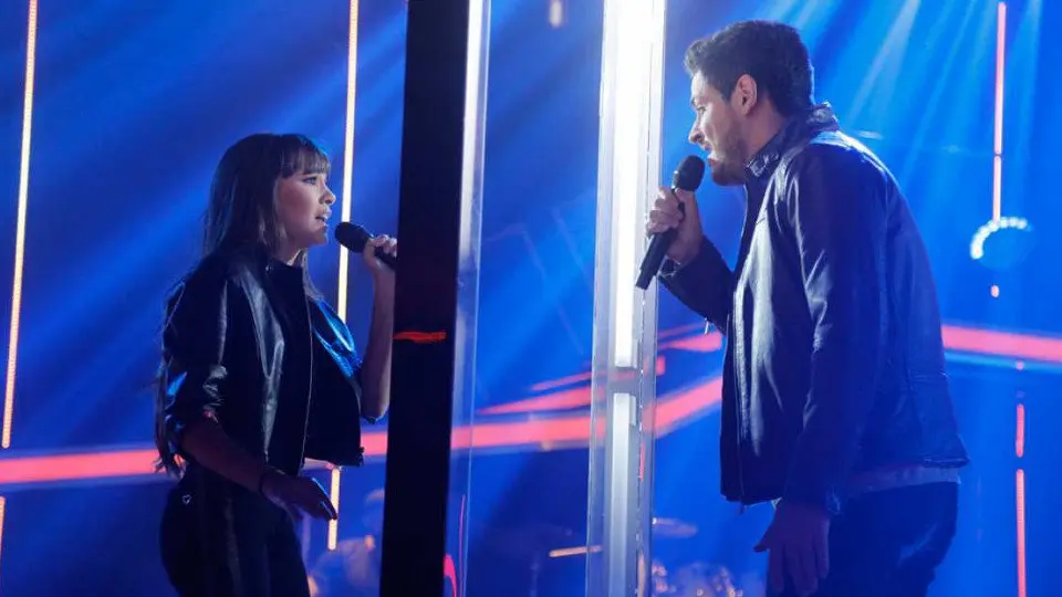 Aitana y Cepeda, durante su actuación juntos. TVE