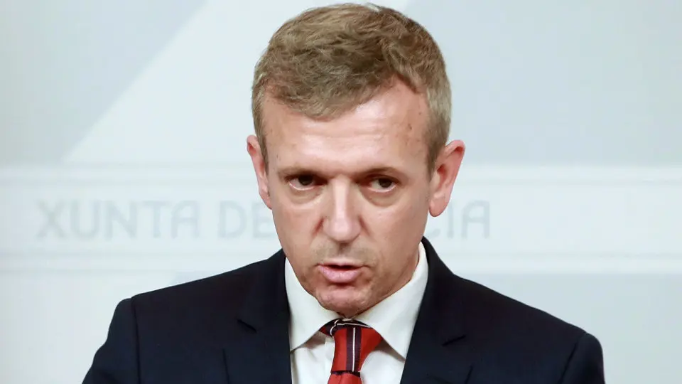 Alfonso Rueda, en la rueda de prensa tras el Consello da Xunta.XOÁN REY (Efe)