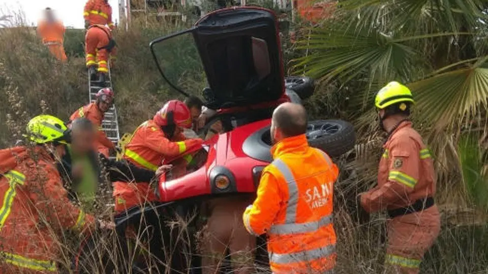 Estado en que quedó el vehículo. CONSORCIO PROVINCIAL DE BOMBEROS DE VALENCIA