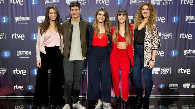 Los cinco finalistas de Operación Triunfo. ENRIC FONTCUBERTA