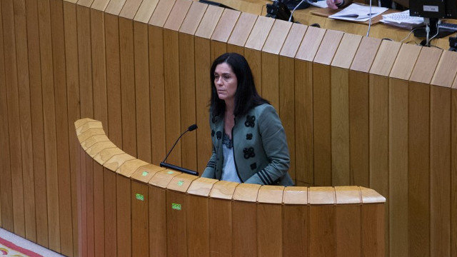 Paula Prado, en el Parlamento. TWITTER