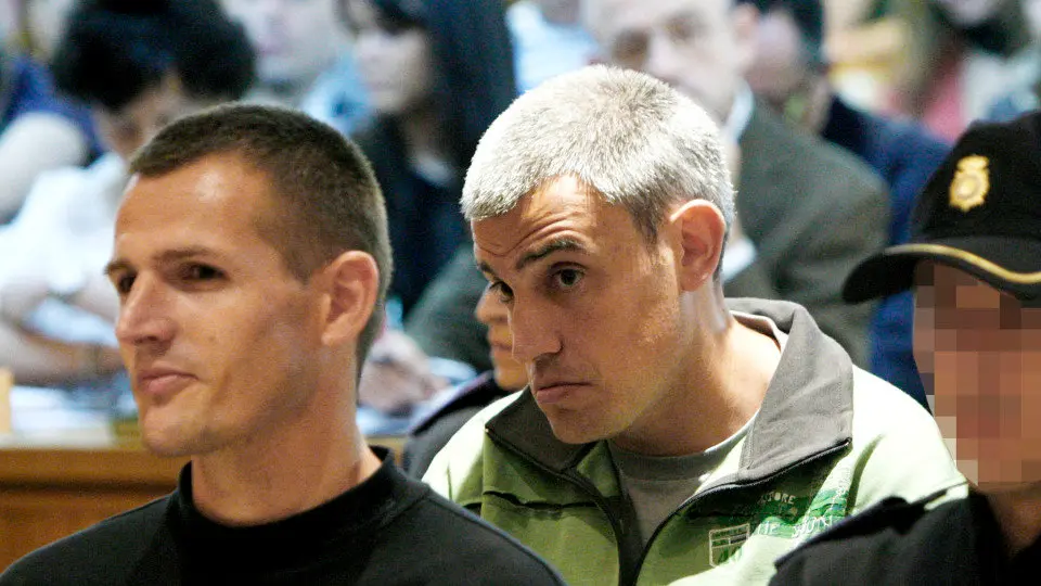 Os etarras Igor Portu e Mattin Sarasola, na Audiencia Nacional. EFE