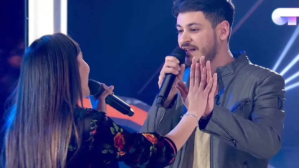 Cepeda y Aitana durante la gala especial de este martes. YOUTUBE