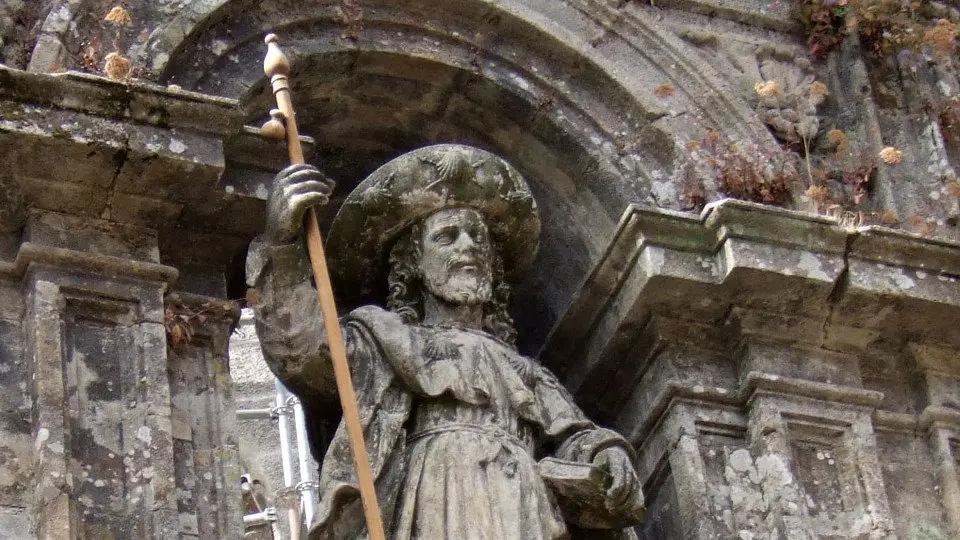 Imagen del Apóstol Santiago en la catedral de Santiago. AEP