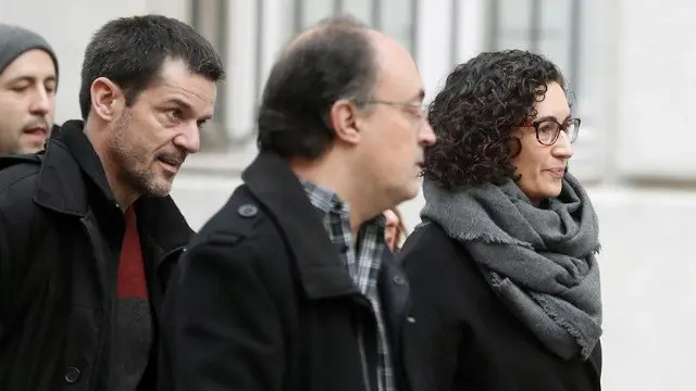 Marta Rovira, a su llegada al Supremo. JAVIER LIZÓN