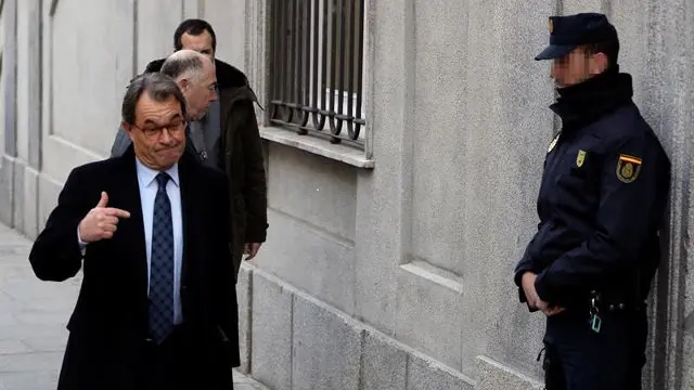 Artur Mas, a su llegada al Supremo. BALLESTEROS