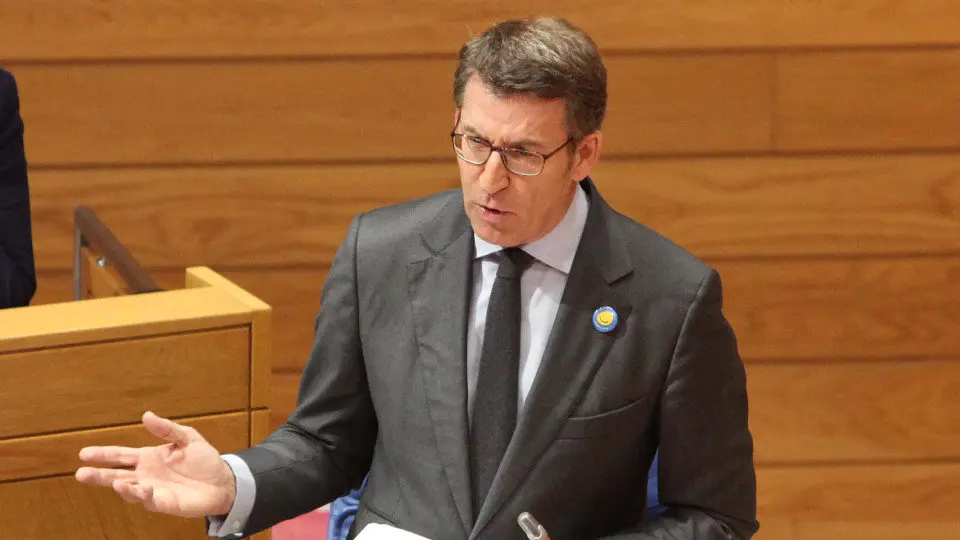 Alberto Núñez Feijóo, en el pleno. PEPE FERRÍN