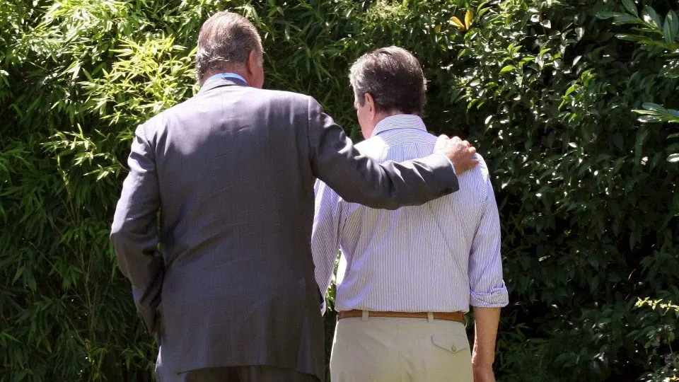 Suarez, con el Rey en la finca ahora vendida