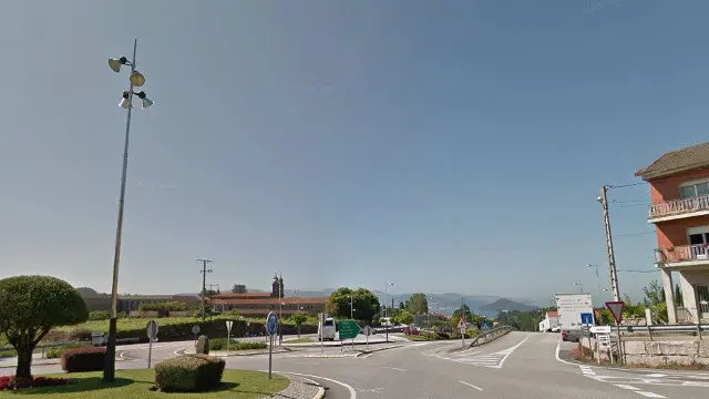 Zona en la que se produjo el accidente en Poio. GOOGLE MAPS