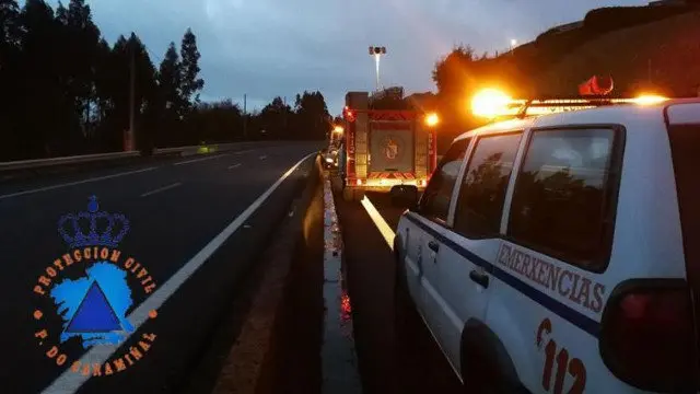 Kamikaze da autovía do Barbanza, retido. EP