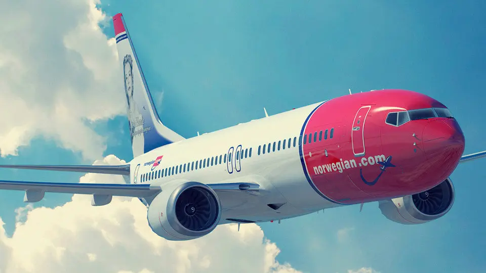 Un avi&oacute;n de  Norwegian Air. EP