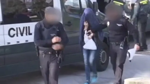 Tania Varela, a su llegada para declarar como testigo en el juicio por el asesinato de Díaz Moñux. TVG