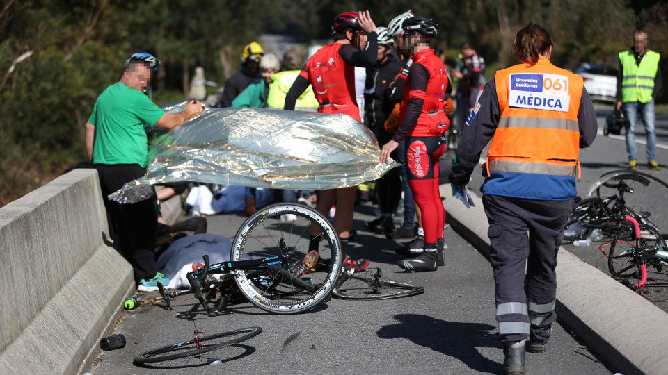 El atropello al pelotón de ciclistas en A Guarda tuvo lugar en marzo de 2016. EFE