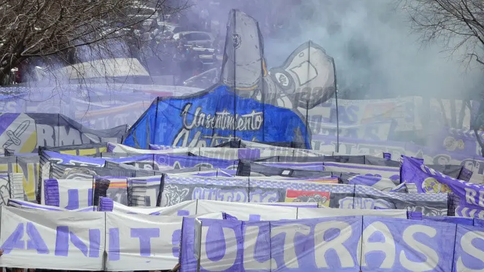 Concentración de miembros de los Ultras Sur, en Madrid. TWITTER